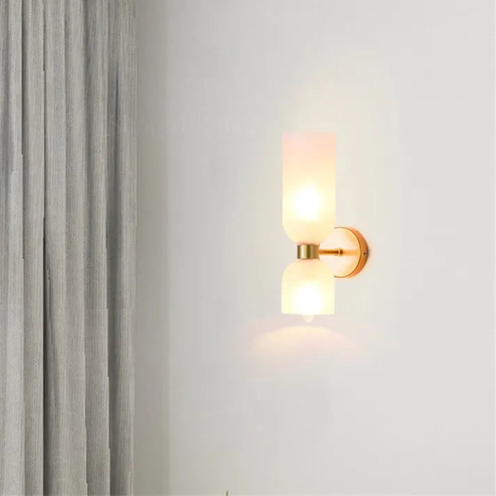 Double Head Glass Wall Light LED Sconce