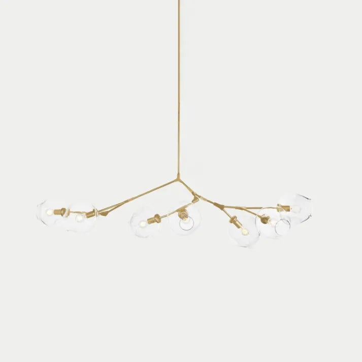 Bifurcation Sputnik chandelier made of bubble glass