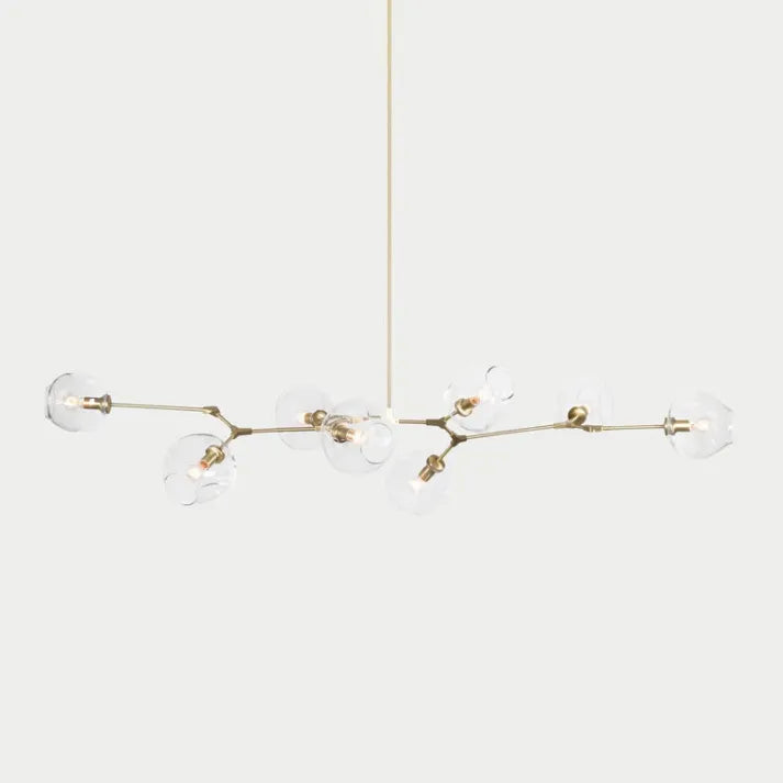 Bifurcation Sputnik chandelier made of bubble glass