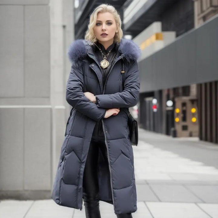 Nyxelle | Luxury puffer jacket with fur hood