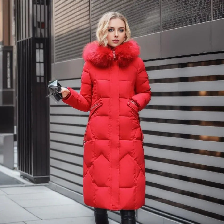 Nyxelle | Luxury puffer jacket with fur hood
