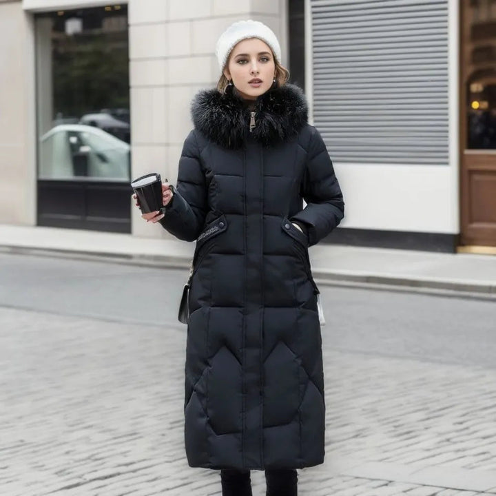 Nyxelle | Luxury puffer jacket with fur hood