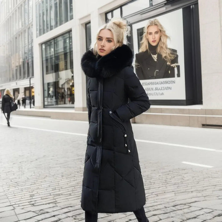 Nyxelle | Luxury puffer jacket with fur hood