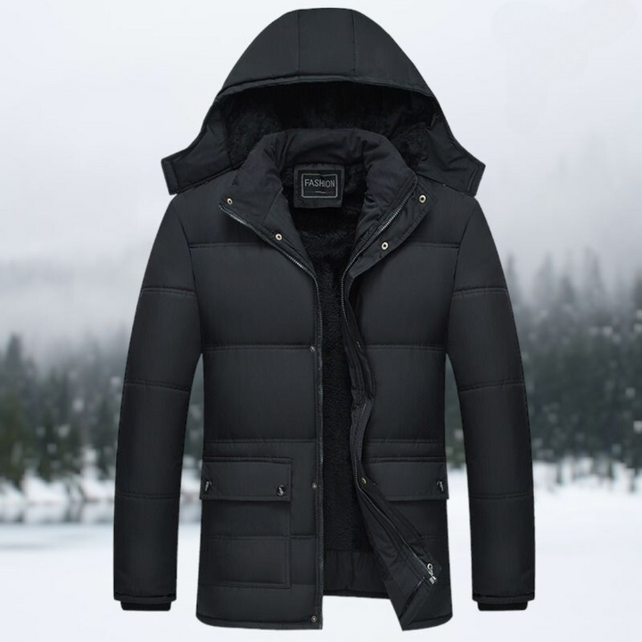 Cassius | Black Insulated Winter Jacket