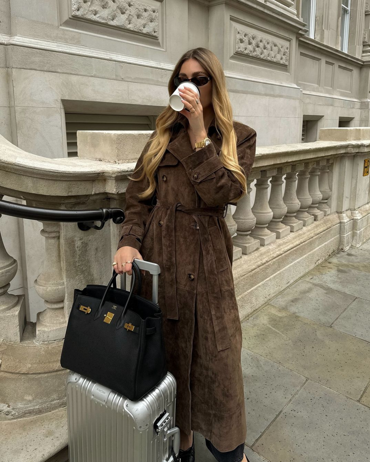 Eleanor | Suede trench coat