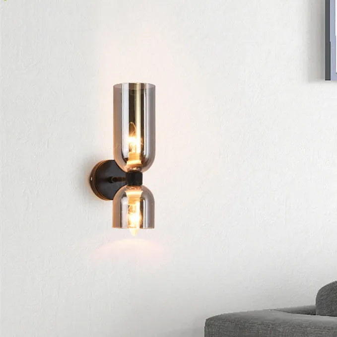 Double Head Glass Wall Light LED Sconce