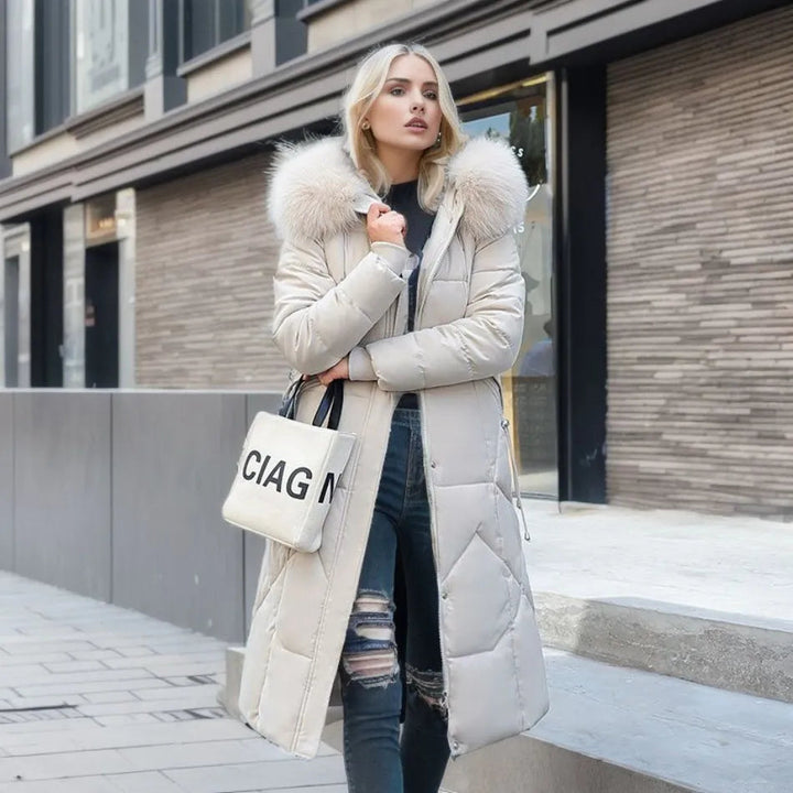 Nyxelle | Luxury puffer jacket with fur hood