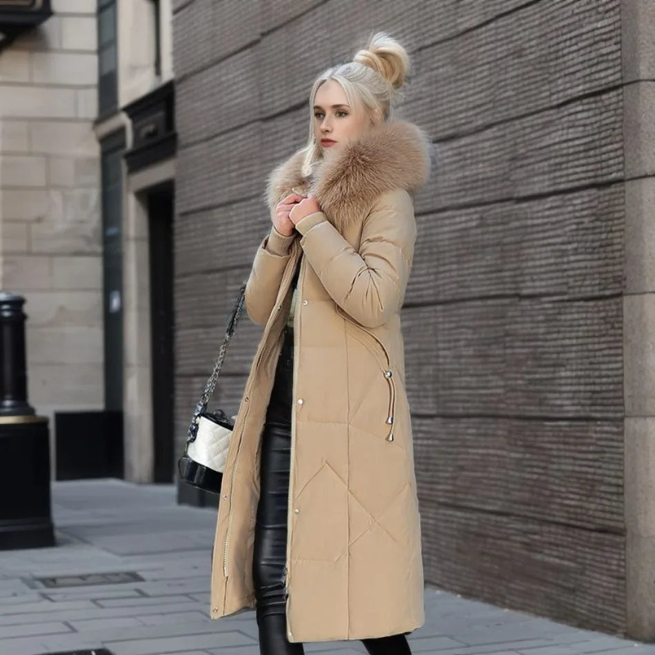 Nyxelle | Luxury puffer jacket with fur hood