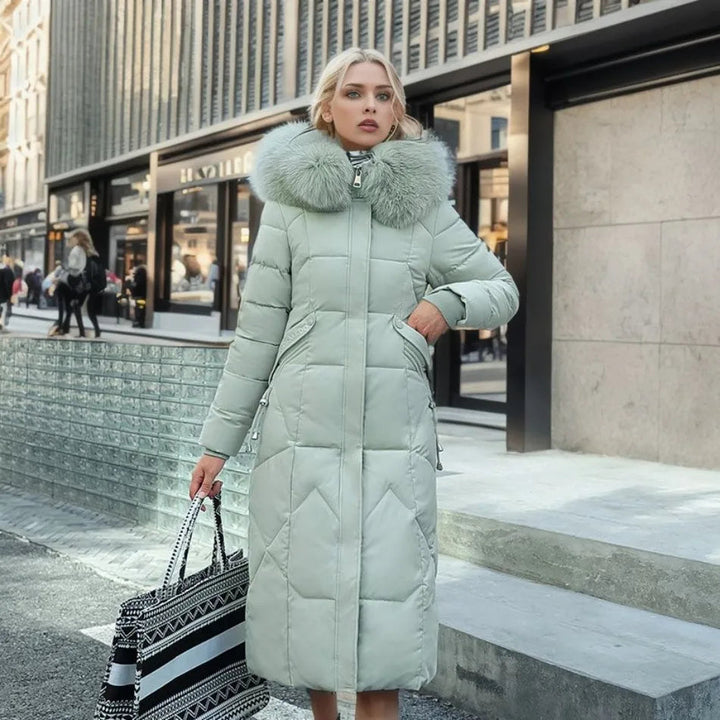 Nyxelle | Luxury puffer jacket with fur hood