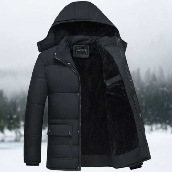 Cassius | Black Insulated Winter Jacket
