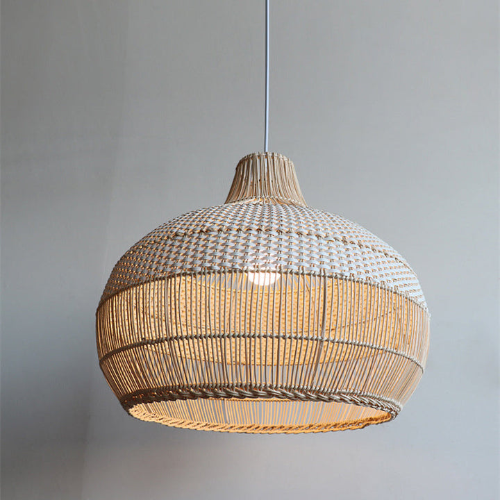 Handwoven pendant light for the kitchen