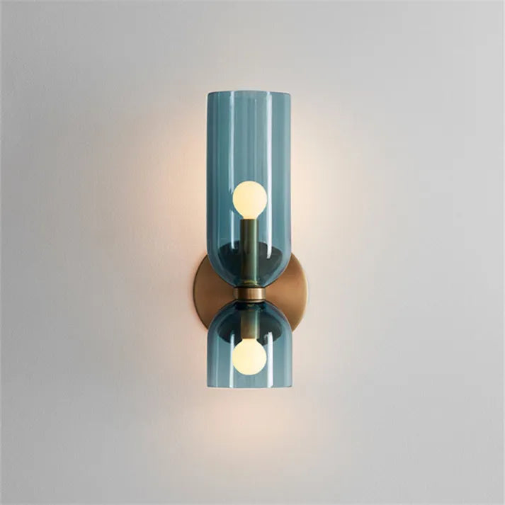 Double Head Glass Wall Light LED Sconce