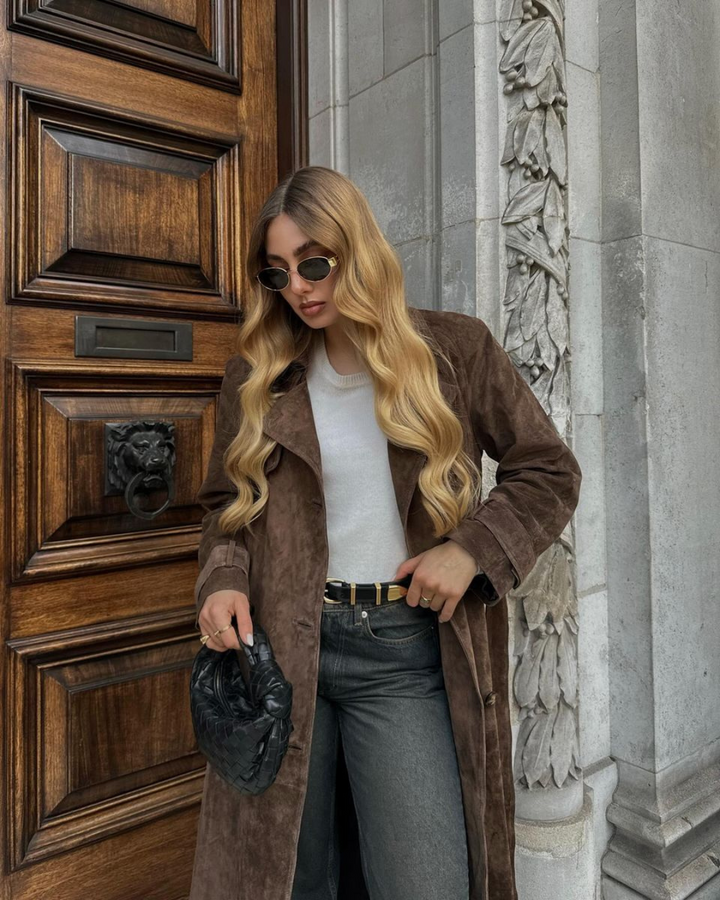 Eleanor | Suede trench coat