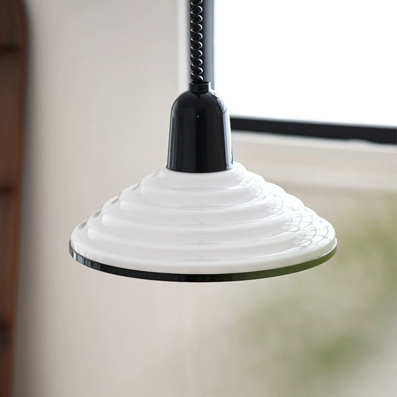 French Cream Wind Glass Pendant Light