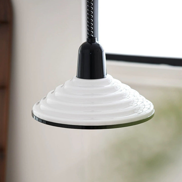 French Cream Wind Glass Pendant Light