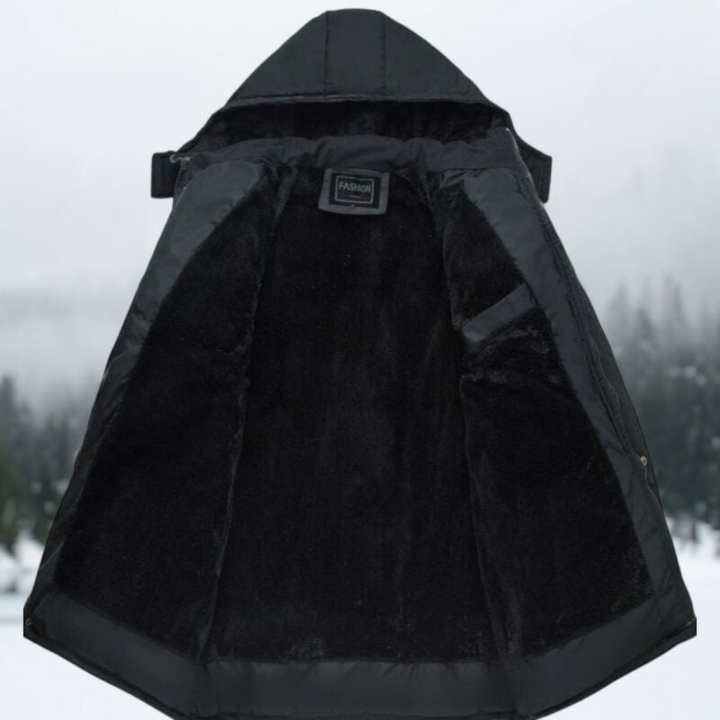 Cassius | Black Insulated Winter Jacket