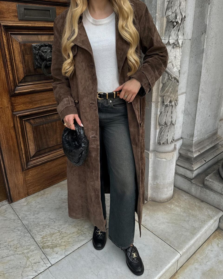 Eleanor | Suede trench coat