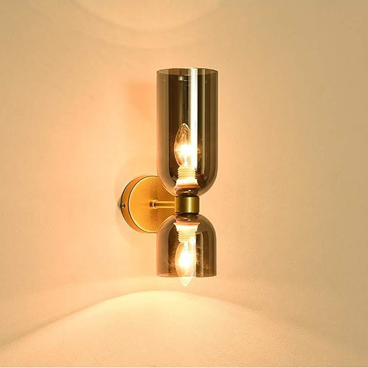 Double Head Glass Wall Light LED Sconce