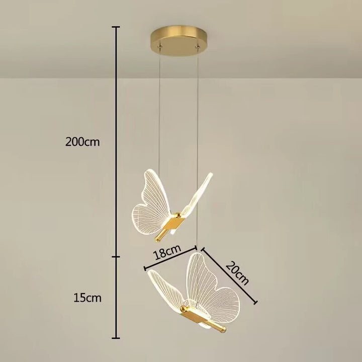Pendant lamp in the shape of a butterfly 