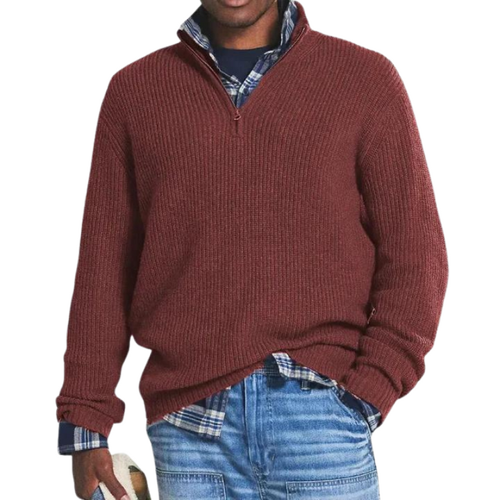 Owen | Casual warm zip-neck sweater for men