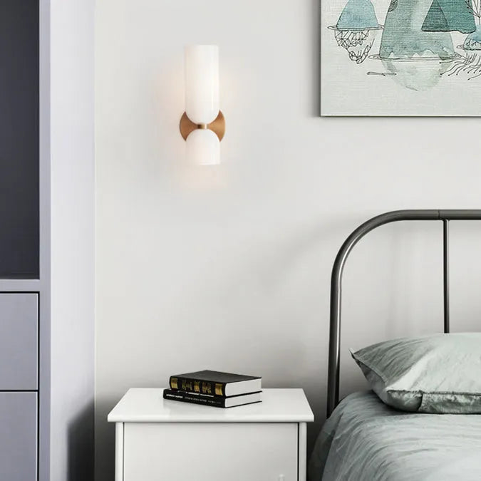 Double Head Glass Wall Light LED Sconce