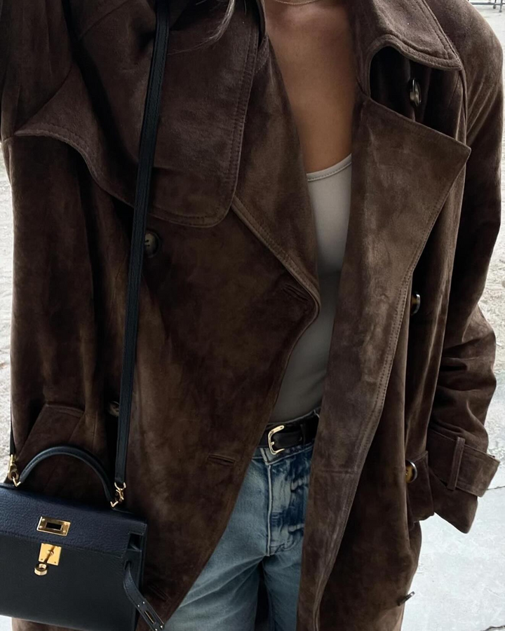 Eleanor | Suede trench coat