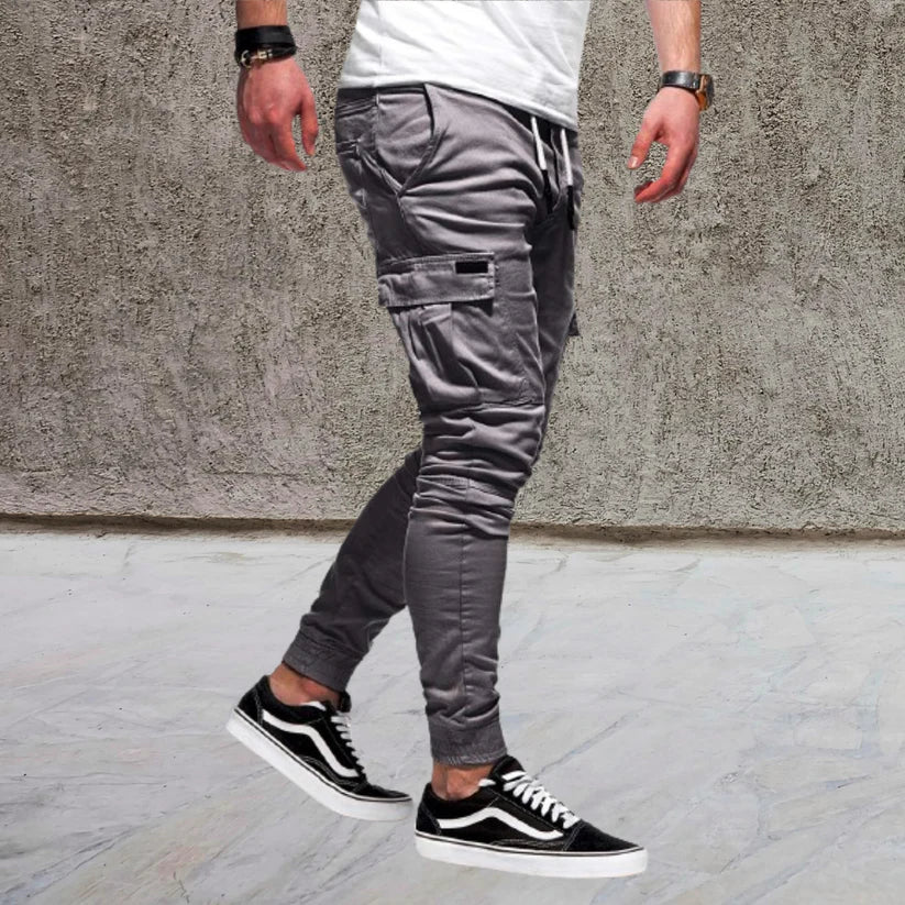 Viggo - Men's leisure trousers with patch pockets