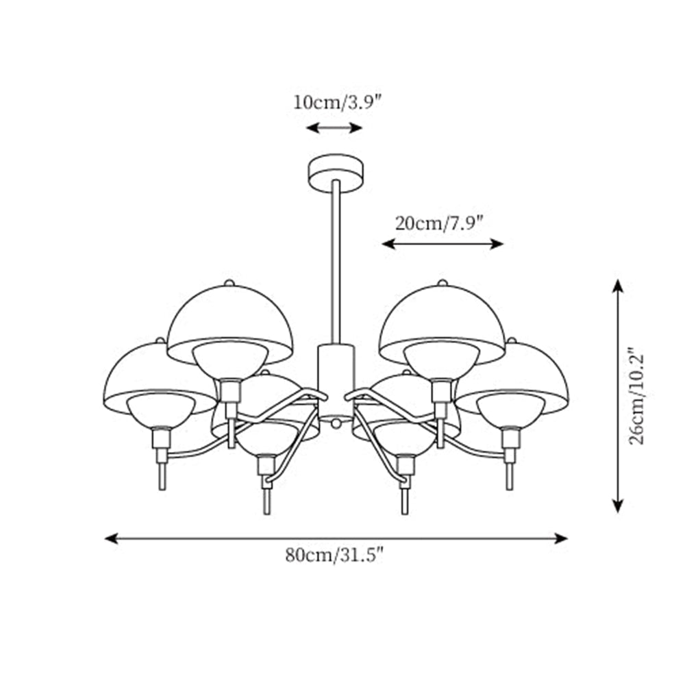 French Bubble Cream Chandelier for Living Room