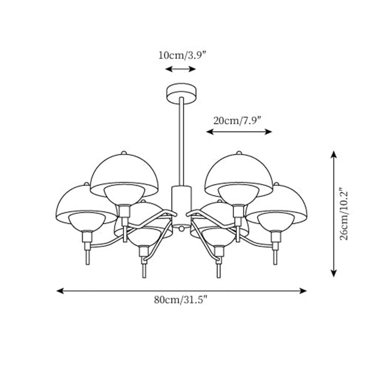French Bubble Cream Chandelier for Living Room