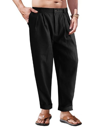 Otto - Men's linen trousers made of cotton