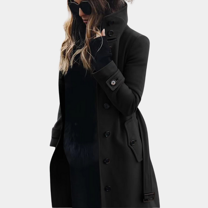 Elva | Long trench coat jacket for women