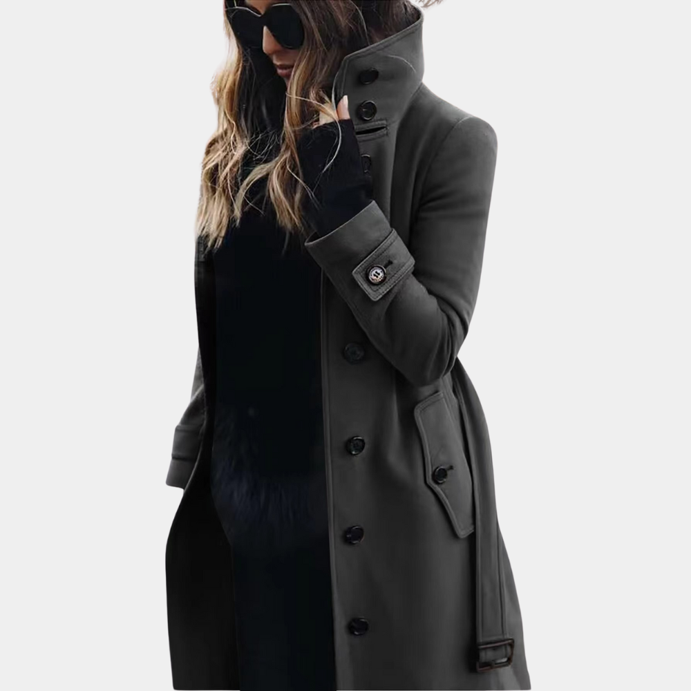 Elva | Long trench coat jacket for women