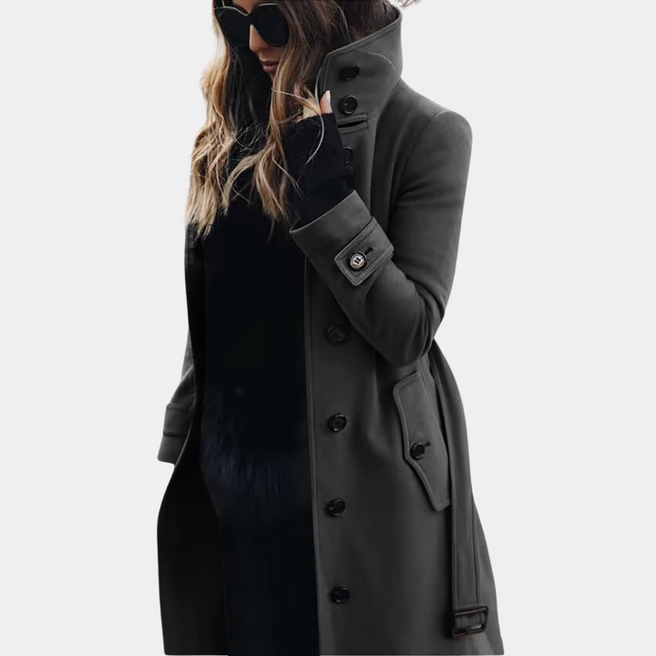 Elva | Long trench coat jacket for women