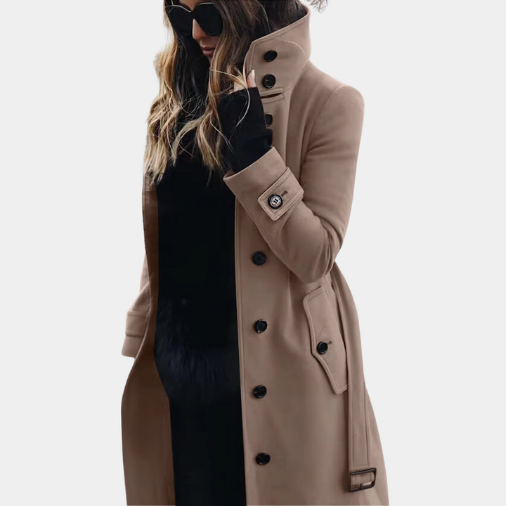 Elva | Long trench coat jacket for women