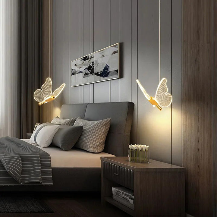 Pendant lamp in the shape of a butterfly 