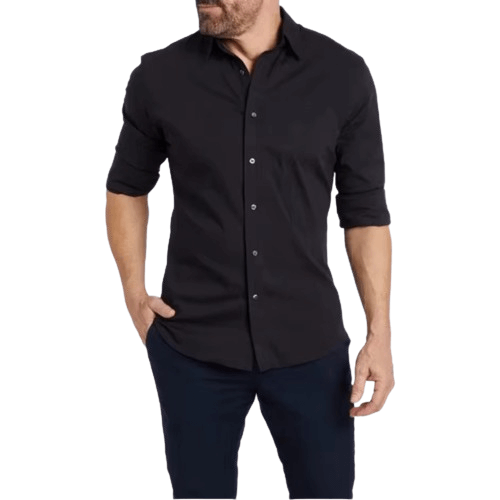 Callan - Stretch Oxford shirt with zip 