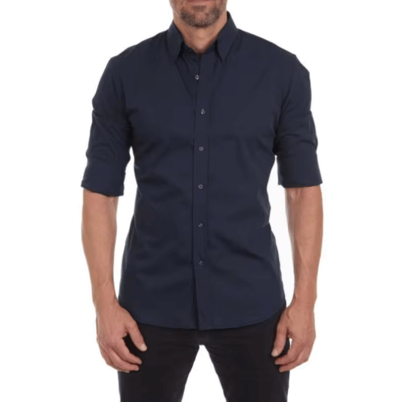 Callan - Stretch Oxford shirt with zip 