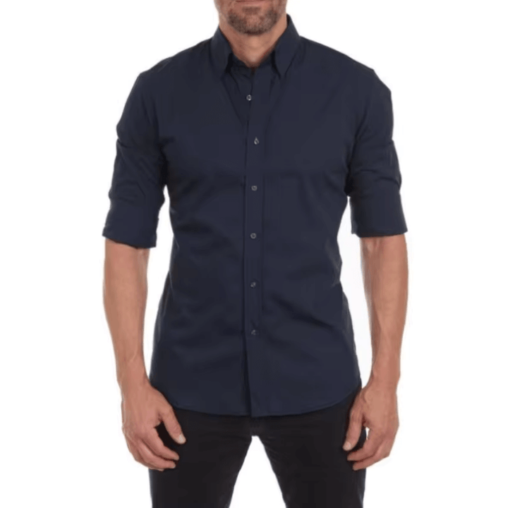Callan - Stretch Oxford shirt with zip 