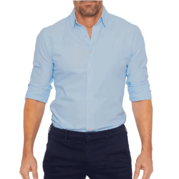 Callan - Stretch Oxford shirt with zip 