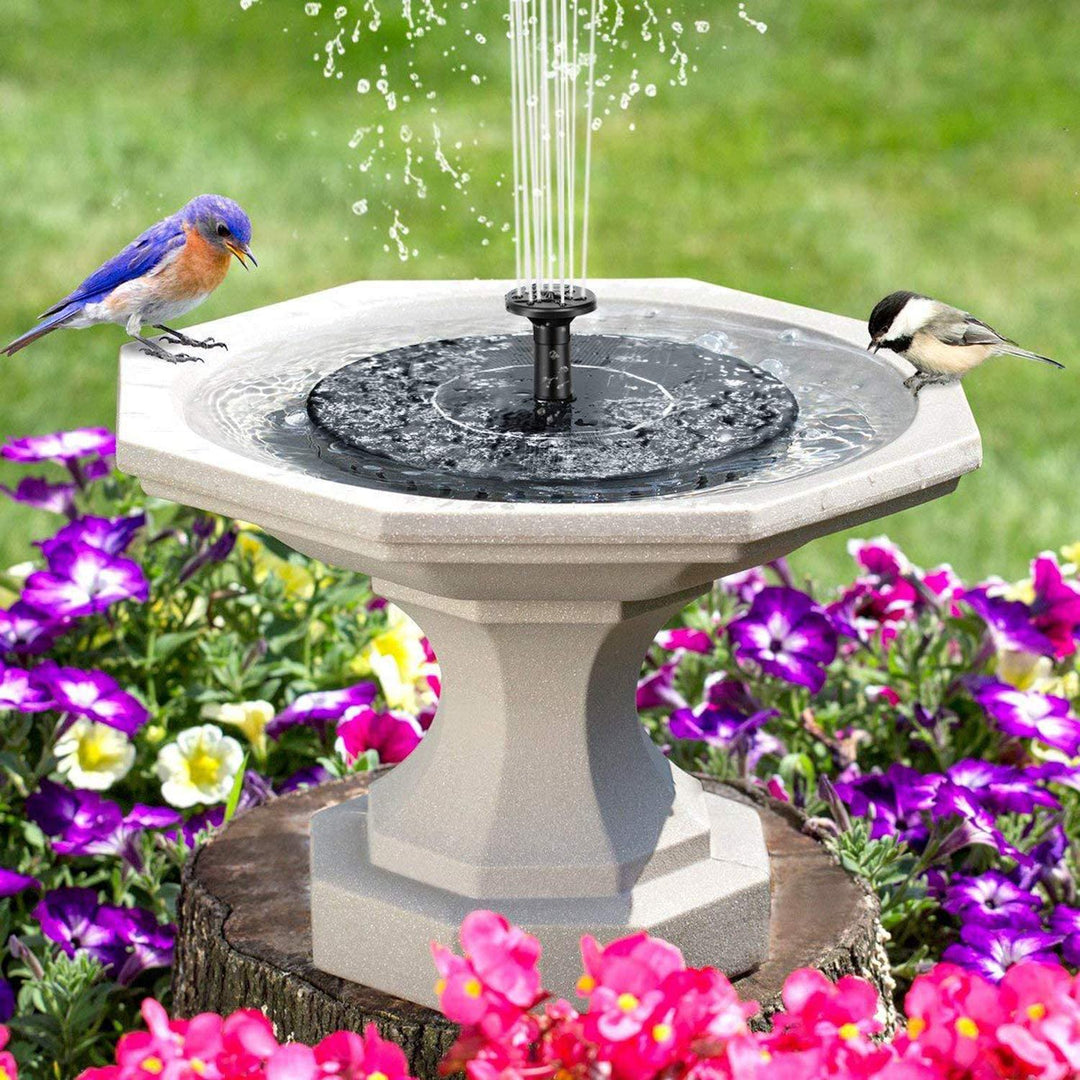 SonnenSprudel | Umweltfreundlicher Solarbrunnen für Vögel und Gartenvergnügen