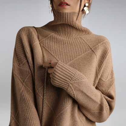 Sabrina | Soft and warm cashmere turtleneck sweater for women