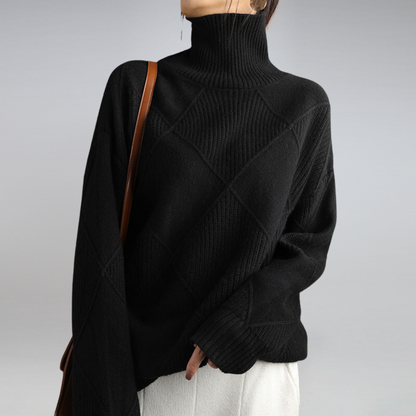 Sabrina | Soft and warm cashmere turtleneck sweater for women
