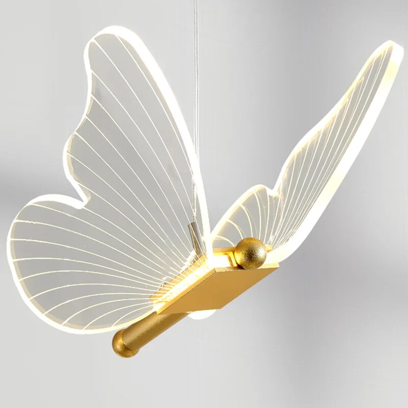 Pendant lamp in the shape of a butterfly 