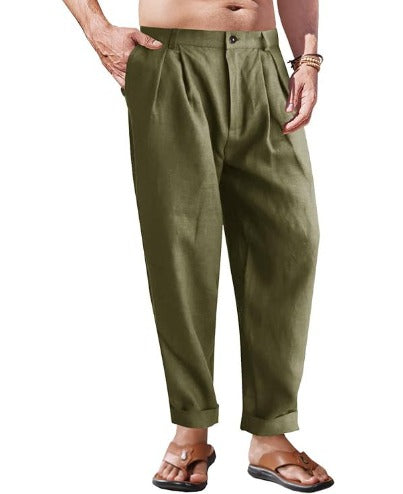 Otto - Men's linen trousers made of cotton