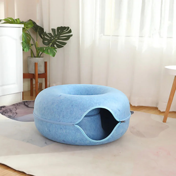 Doughnut Haus | Spiel- und Schlafparadies mit Katzenbett und Tunnel