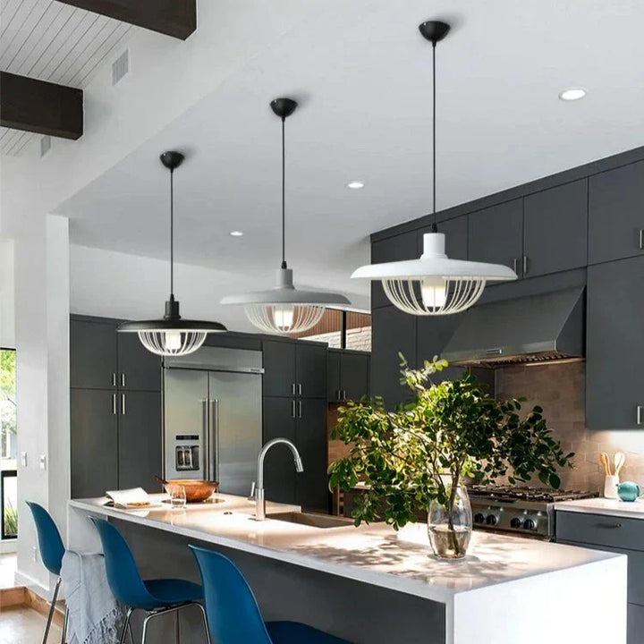 Imitation wood grain pendant lights