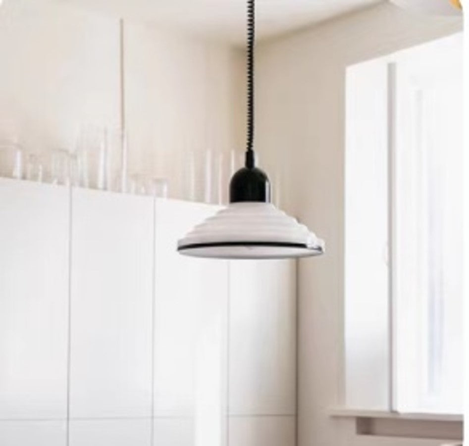 French Cream Wind Glass Pendant Light