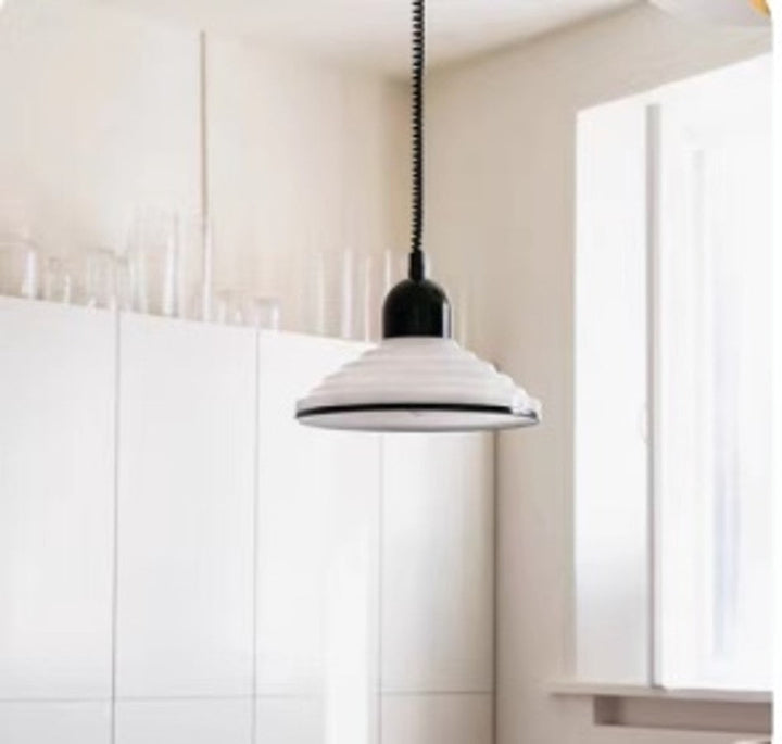 French Cream Wind Glass Pendant Light