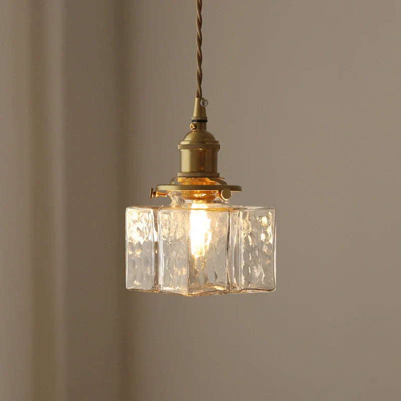 Fatima - Modern retro hanging lamp made of glass