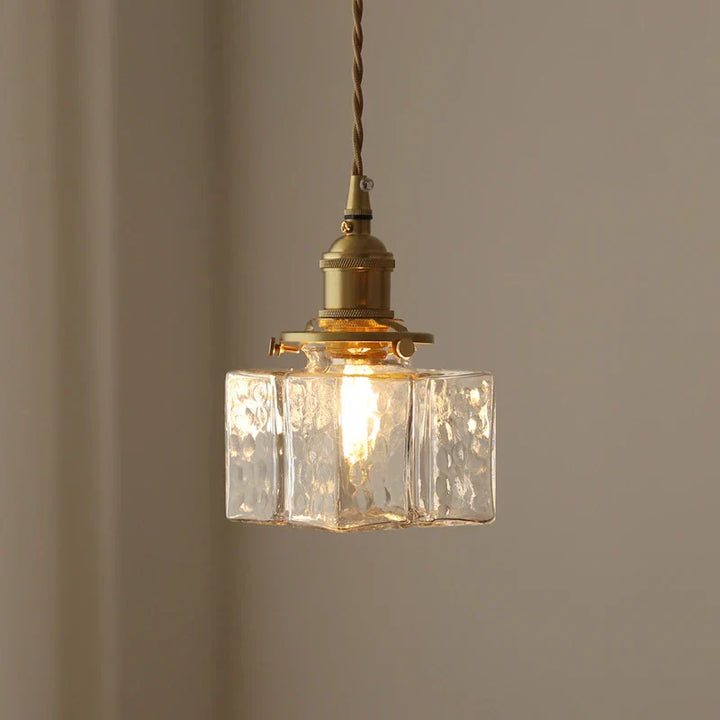Fatima - Modern retro hanging lamp made of glass
